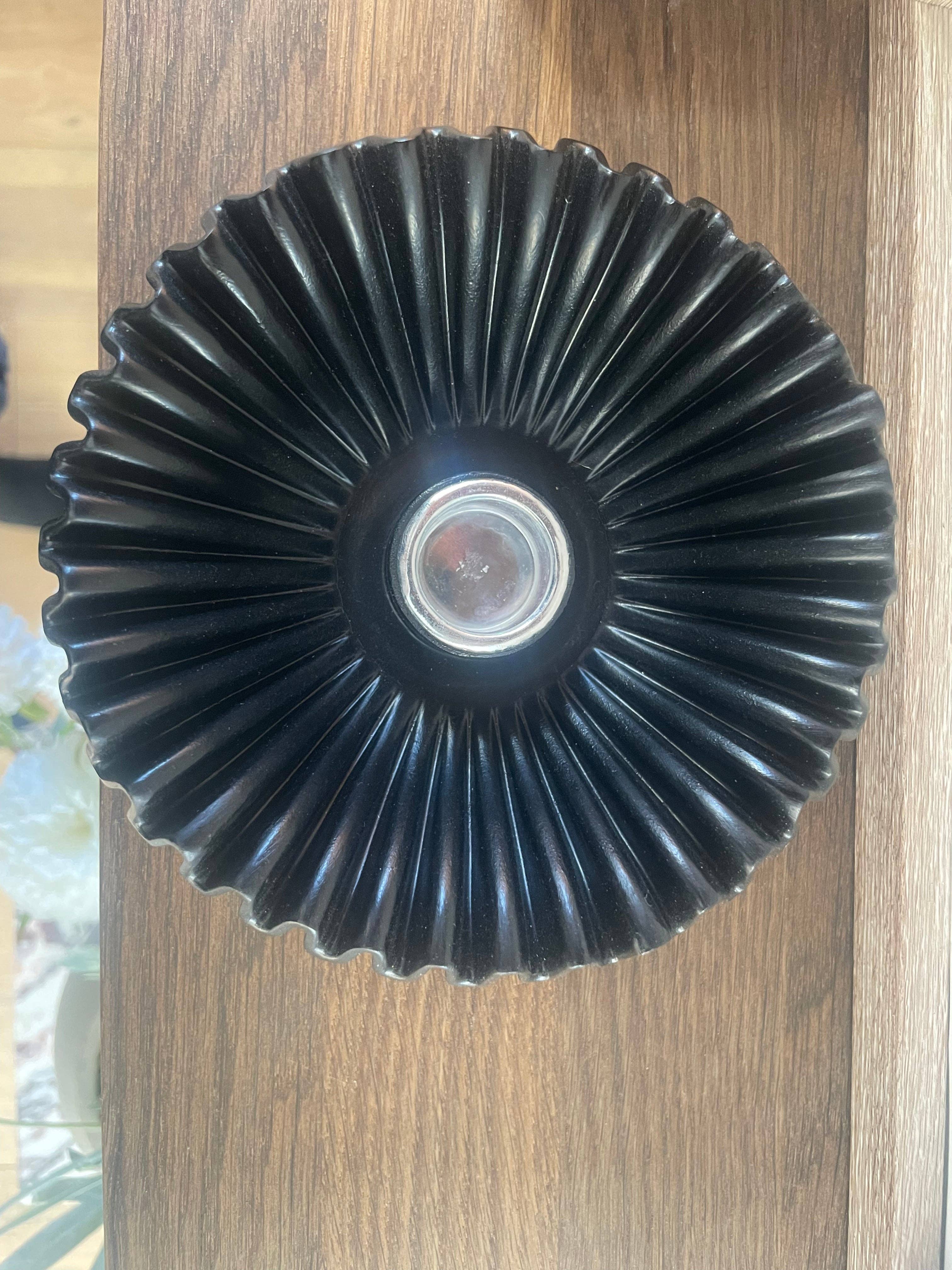 Ruffle Design Candle Holders – Elegant Resin Candle Holders with Silver Cup