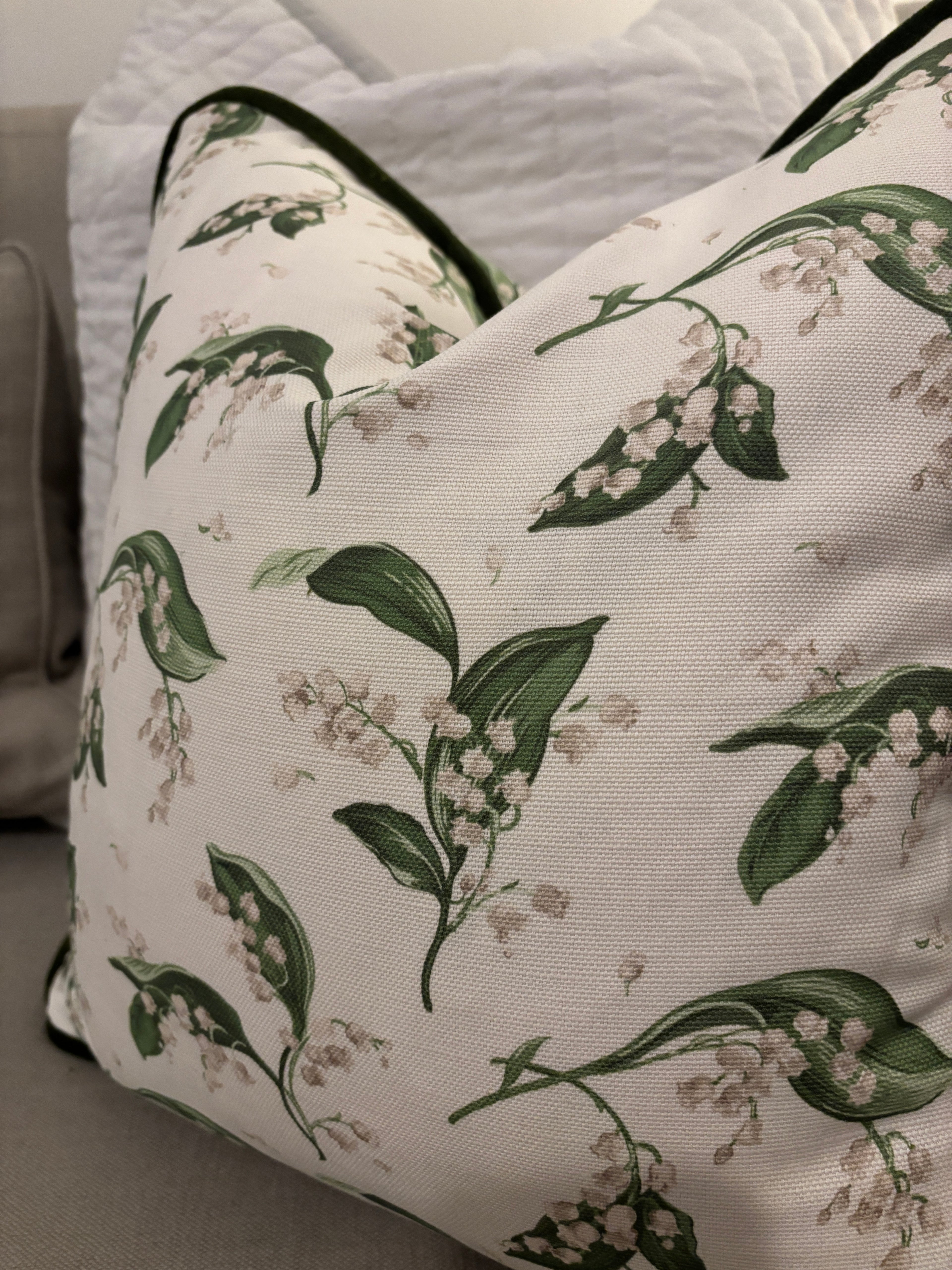 Bespoke - Mrs Alice Lilly of the Valley Cushion