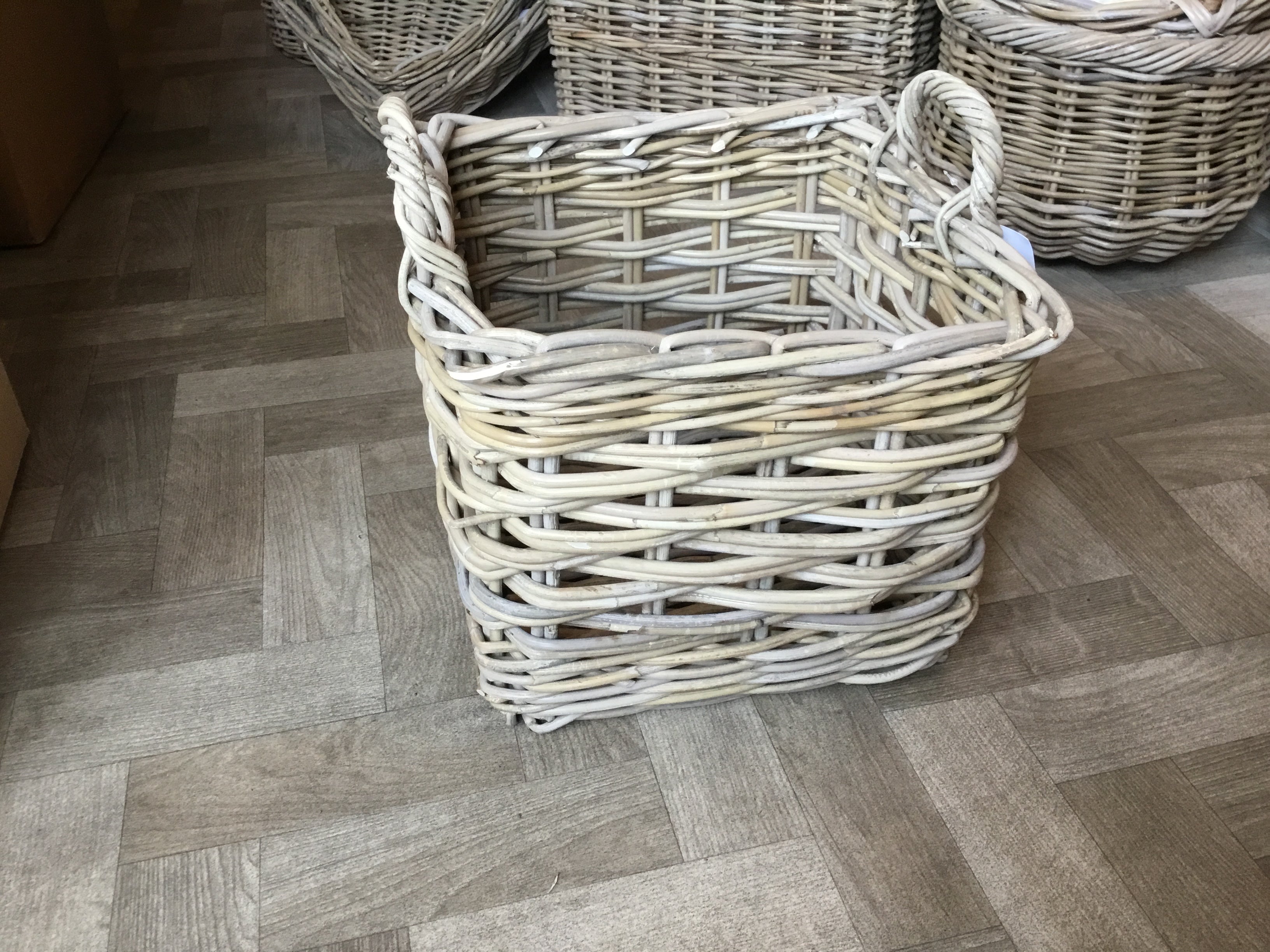 Square Log Basket - Medium
