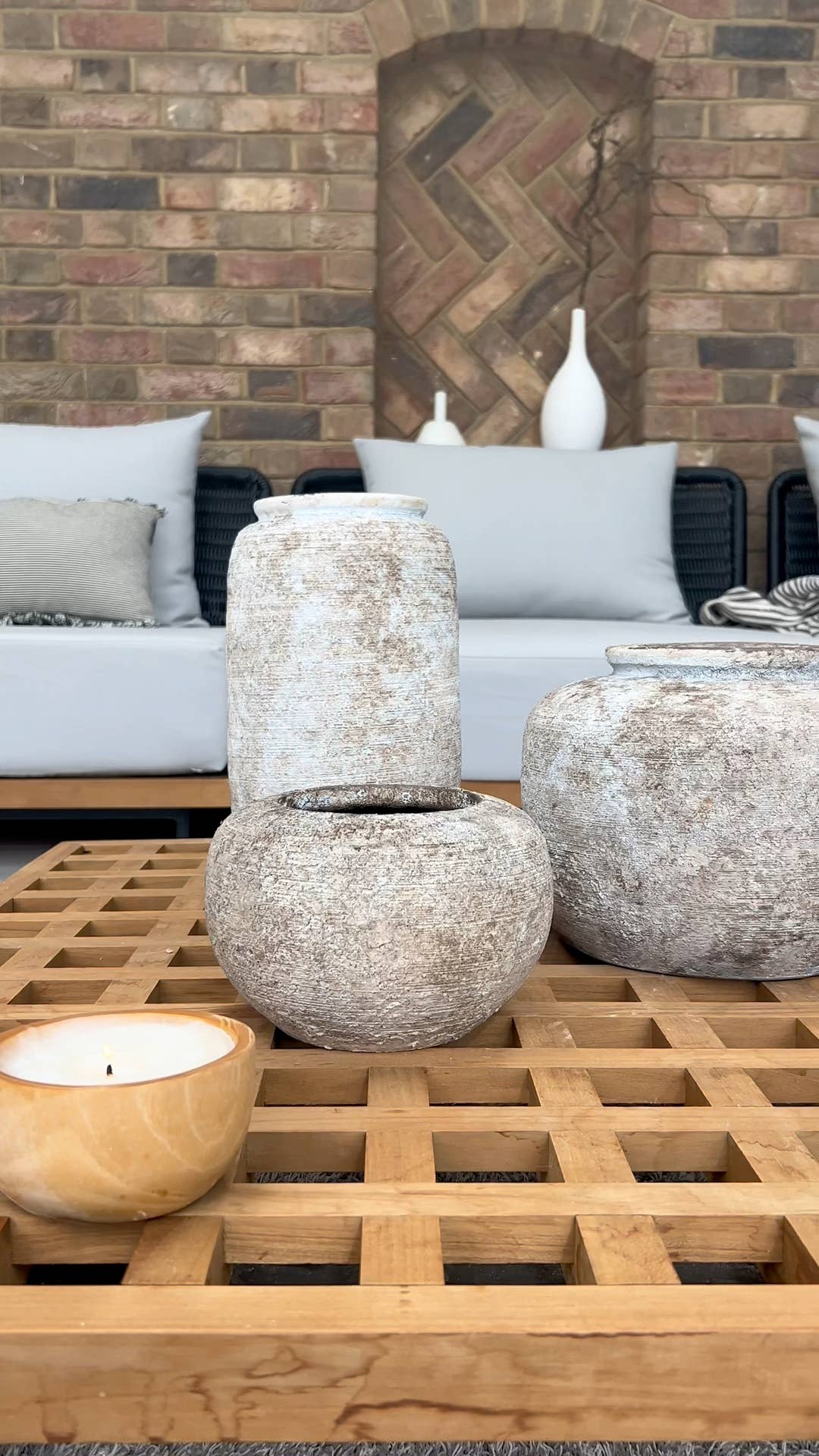 Indie Sand stone vase/bowl