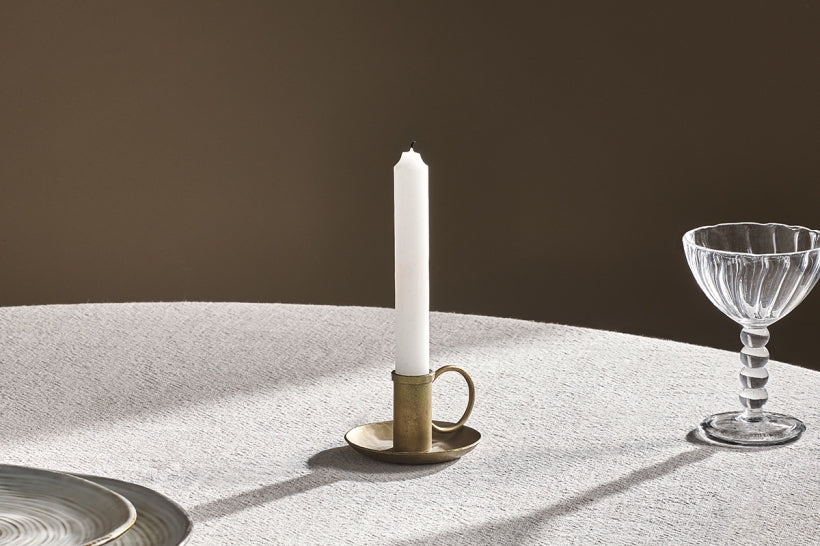 Rustic Soy Blend Dinner Candle - White (Set of 2)