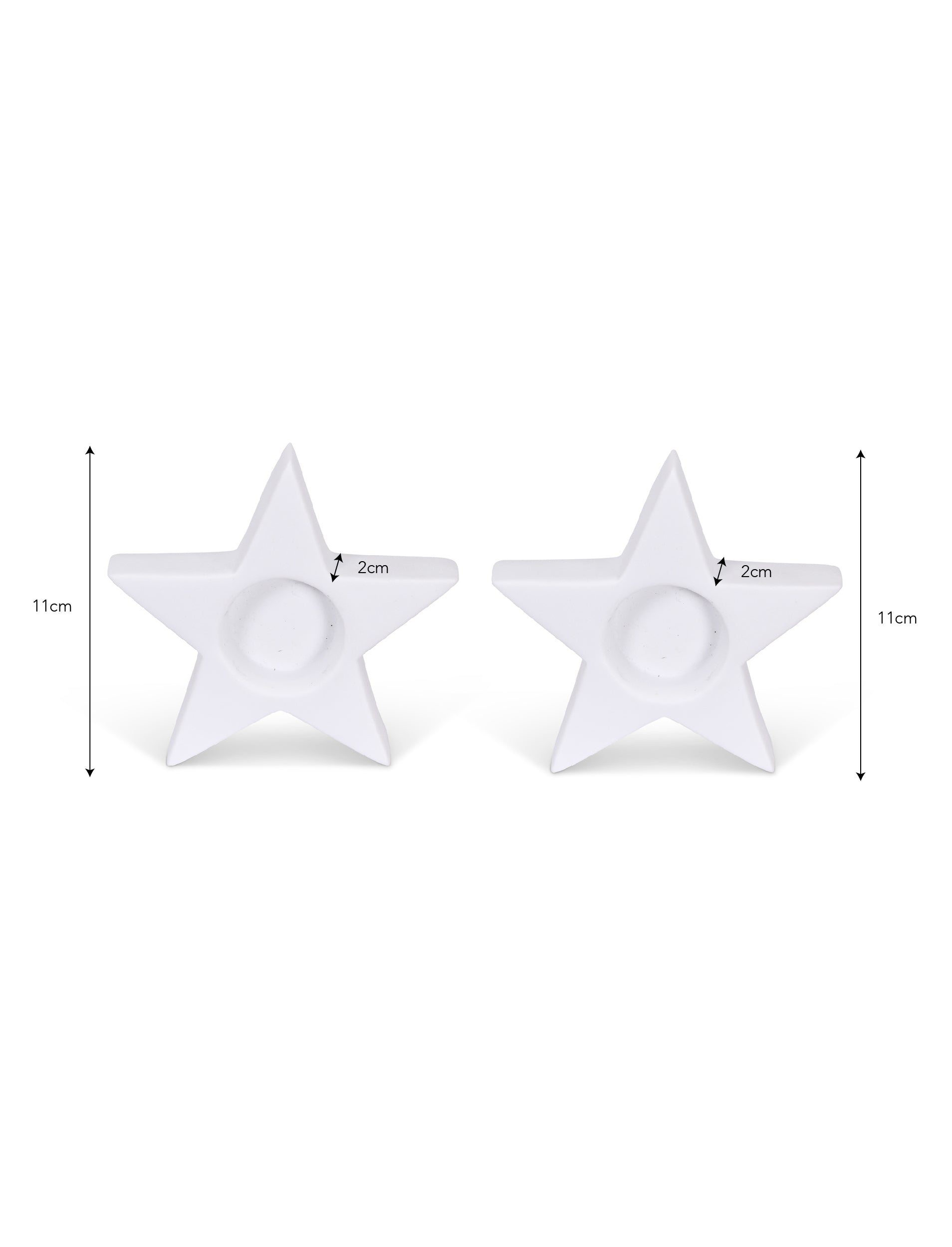 Airdrie Star Tealight Holders set of 2