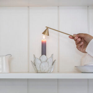 Candle Holder Petals White - Medium