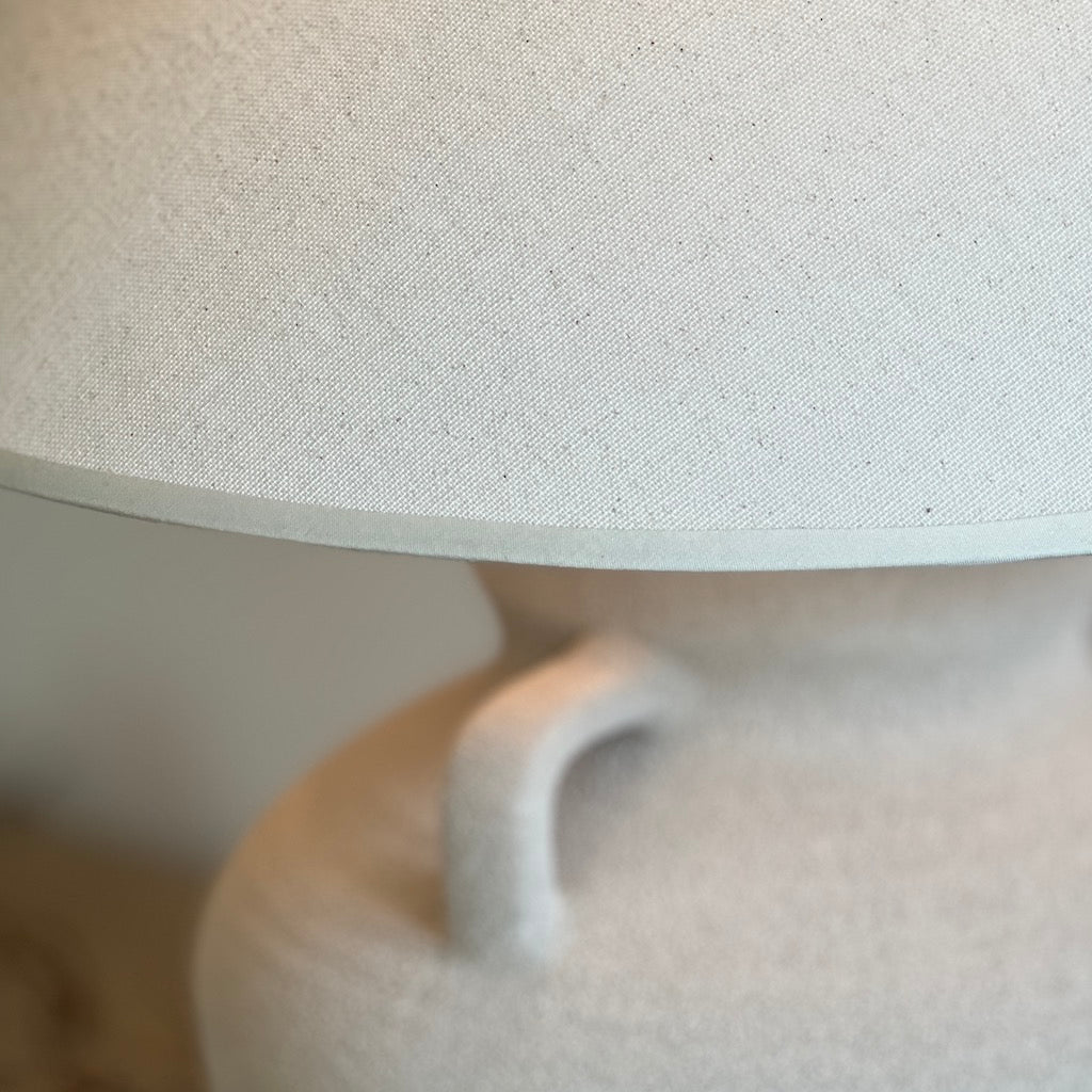 Amphora - Stoneware Lamp with Cream Shade