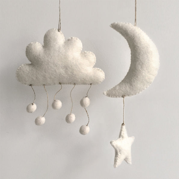 White felt Cloud decoration