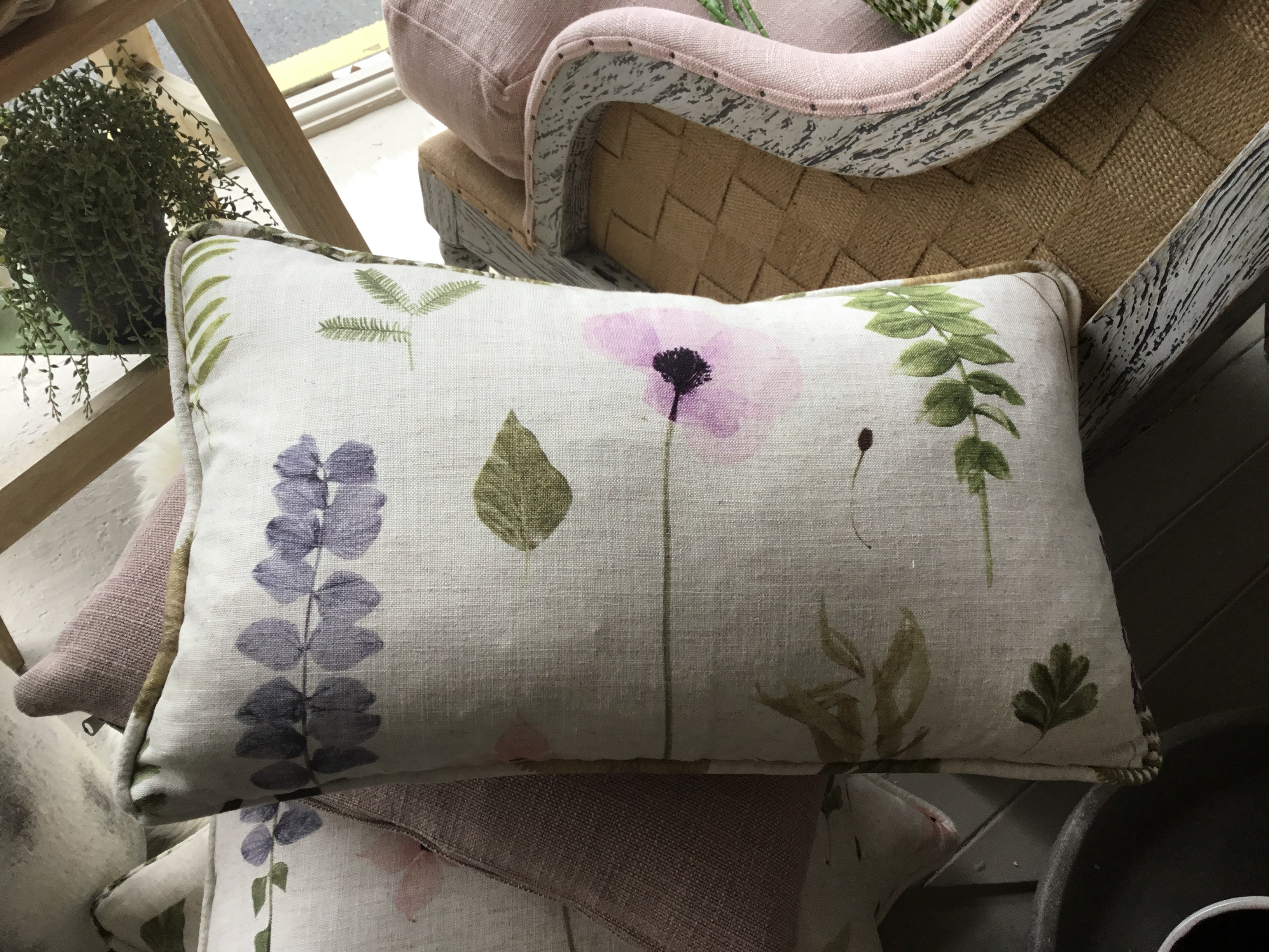 Bespoke Bolster Cushion - Clarke and Clarke Herbarium