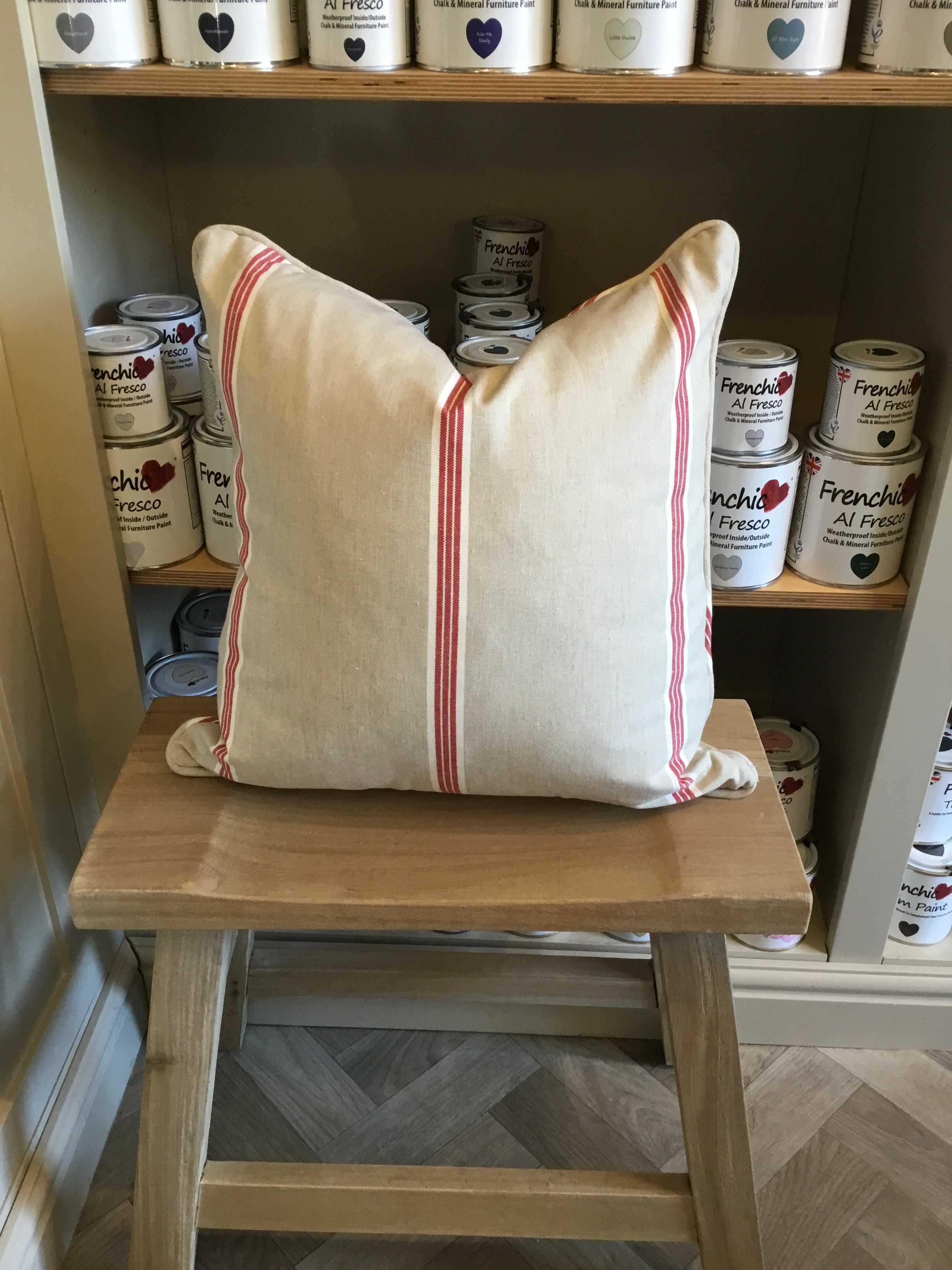 Bespoke - Ian Mankin Stripe Cushion - 48cm x 48cm