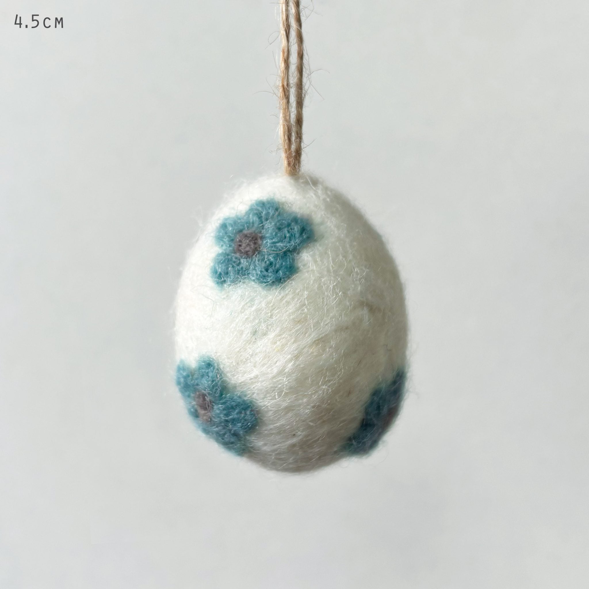 East Of India - Felted Daisy Egg Blue