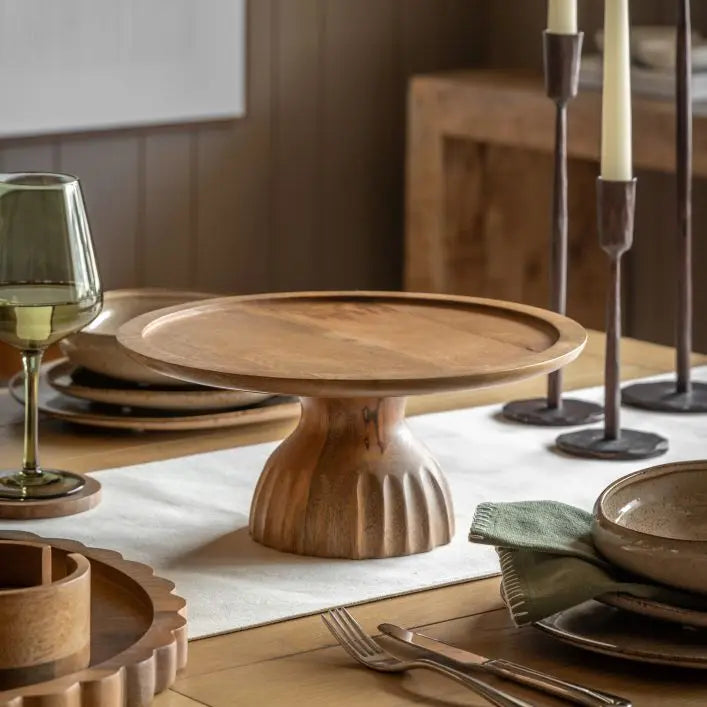 Wooden cake stand