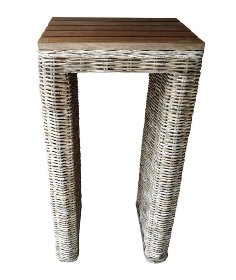 Tall Square Rattan Table