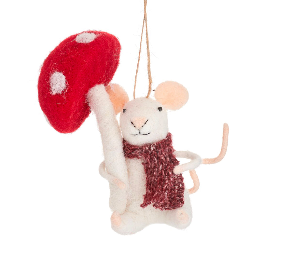 Mouse and mushroom- Felt Decoration