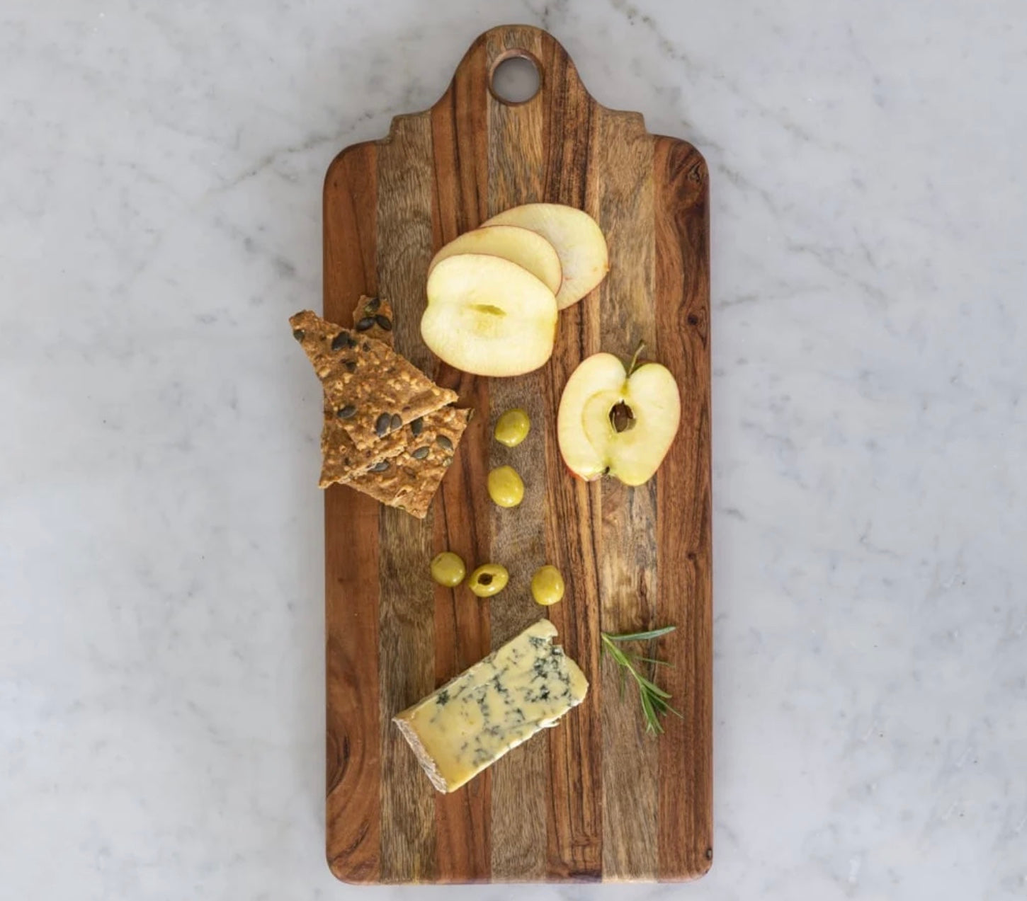 Acacia & Mango Wood Stripe Chopping Board