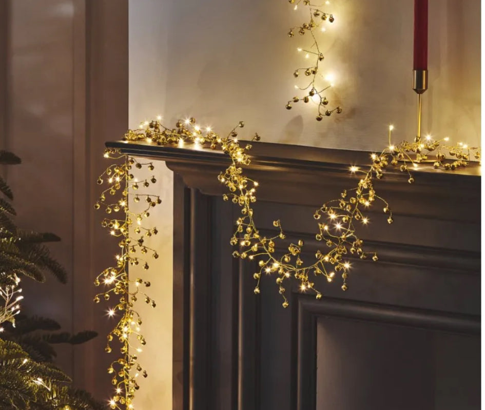 Golden Bells Garland - Battery