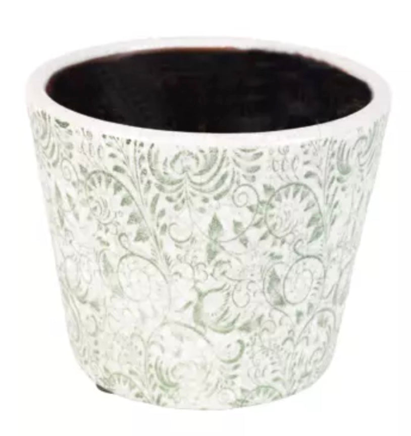 Old Style Green Dutch Plant Pot - Small - Ava