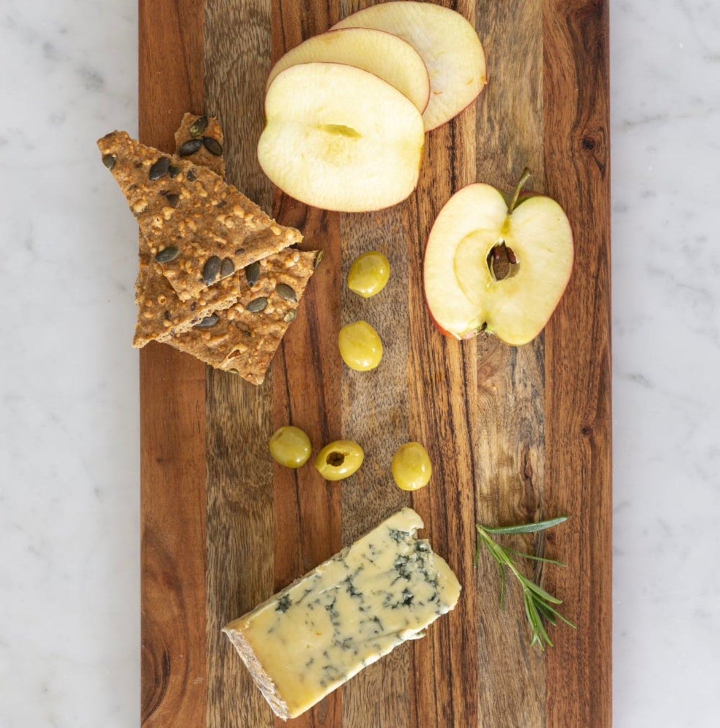 Acacia & Mango Wood Stripe Chopping Board