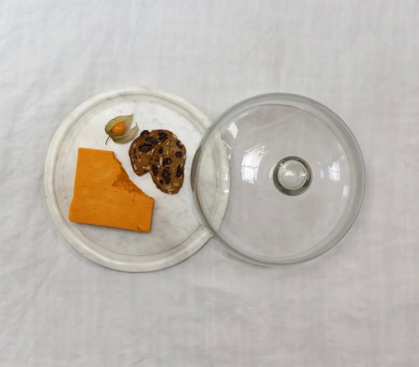 Glass Cloche with Marble Base