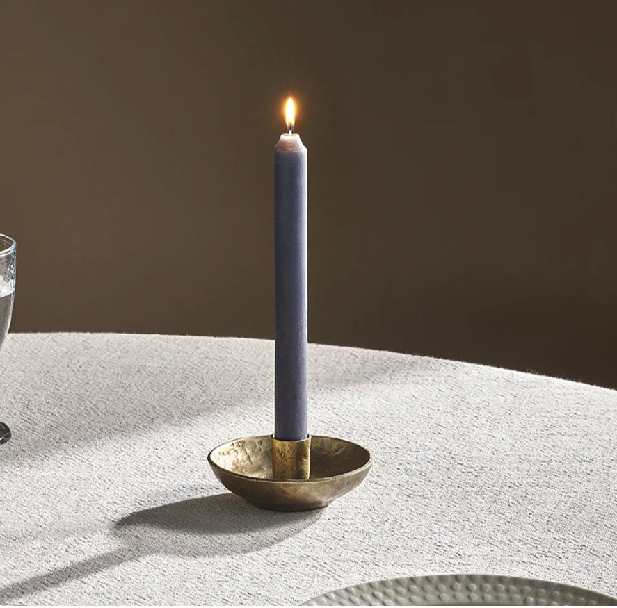 Rustic Soy Blend Dinner Candle - Charcoal- (Set of 2)