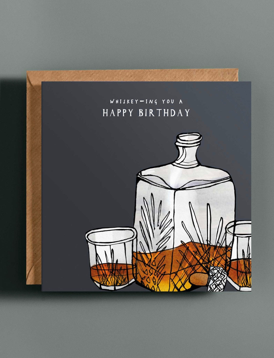 Whisky-ing you a happy birthday - Greetings Card