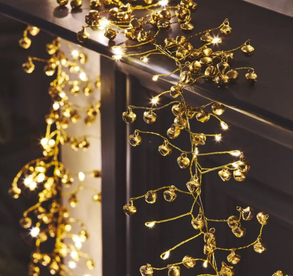 Golden Bells Garland - Battery