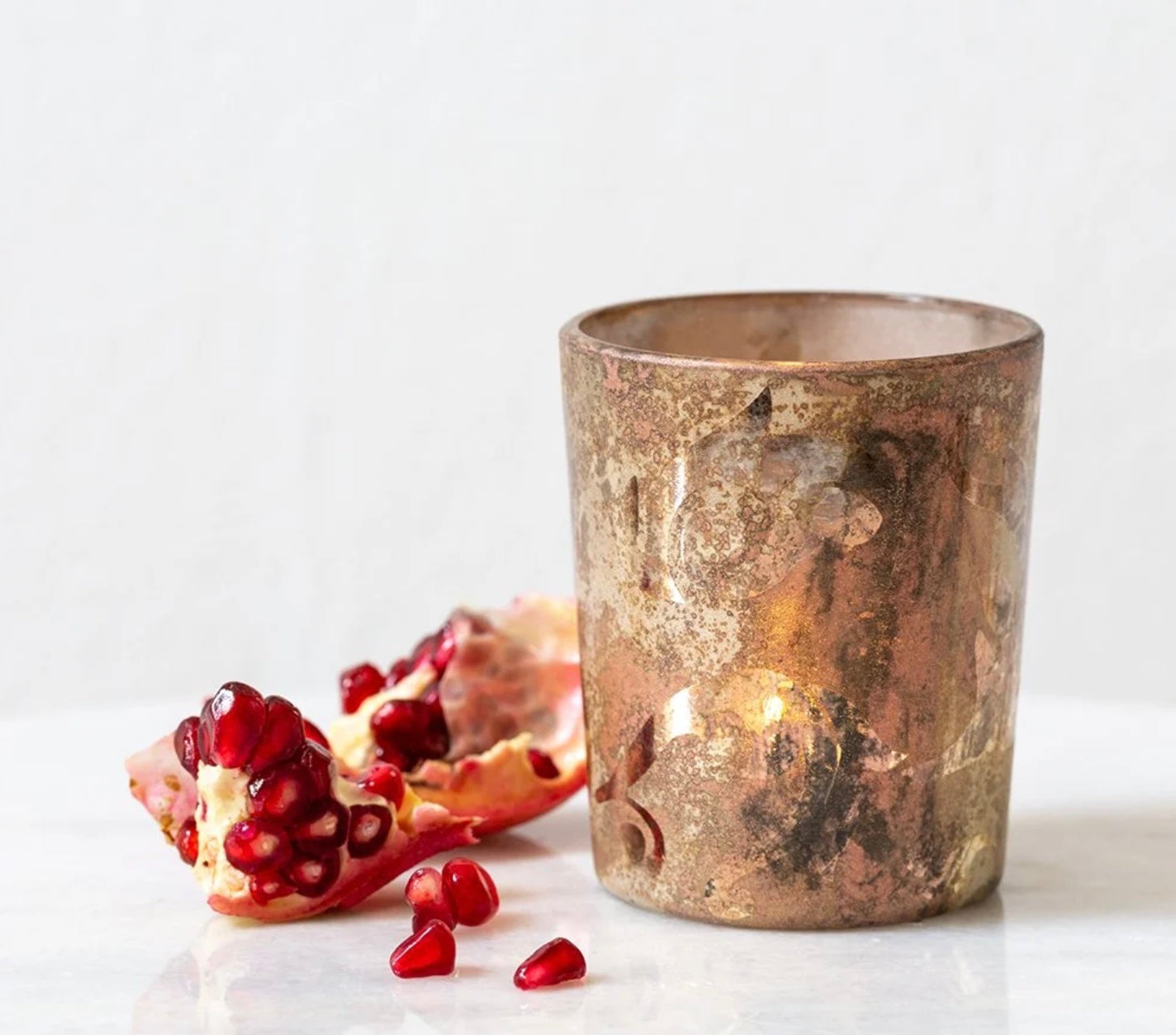 Votive Holder Autumn Leaves - Small