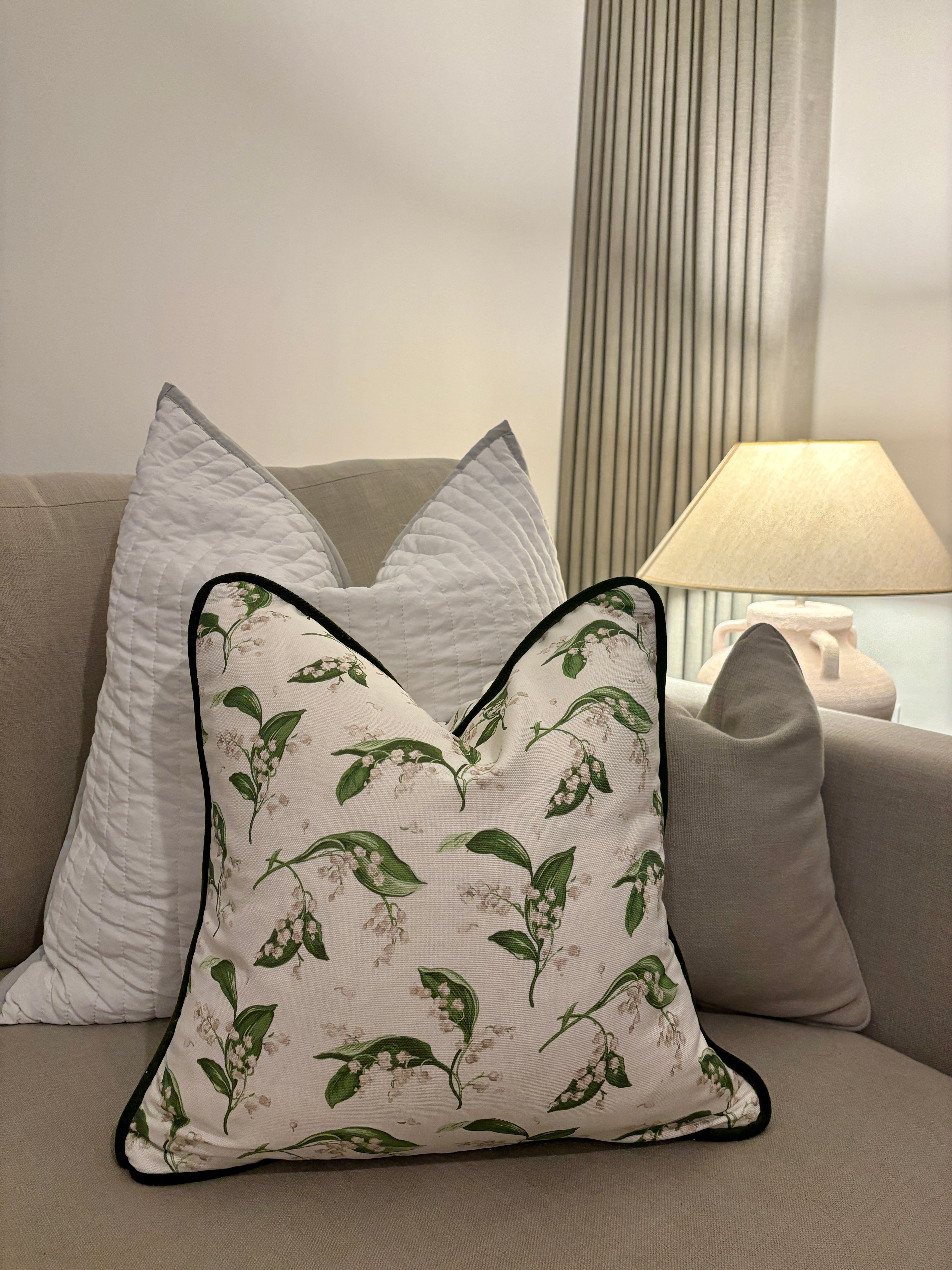 Bespoke - Mrs Alice Lilly of the Valley Cushion