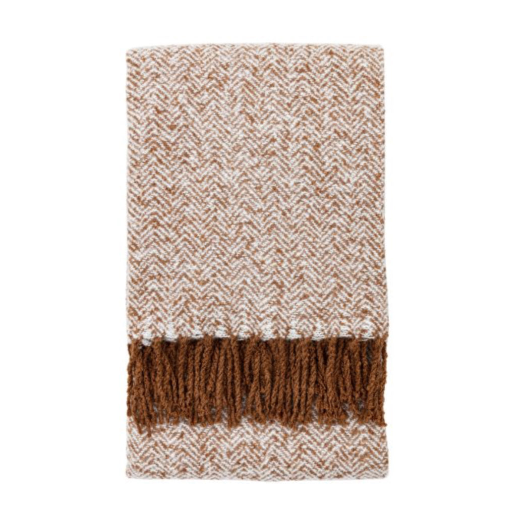 Duncan Herringbone Mohair Throw
