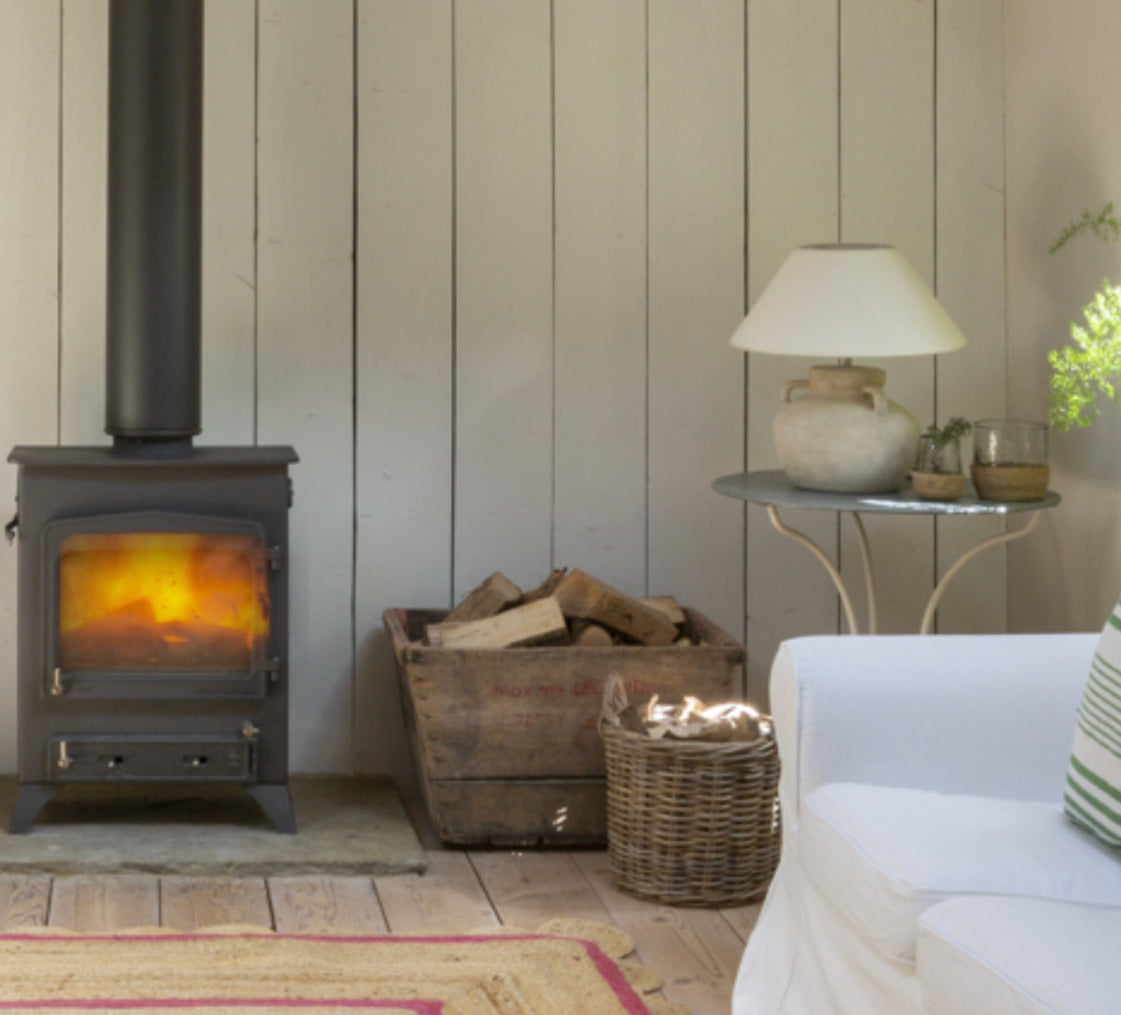 Amphora - Stoneware Lamp with Cream Shade