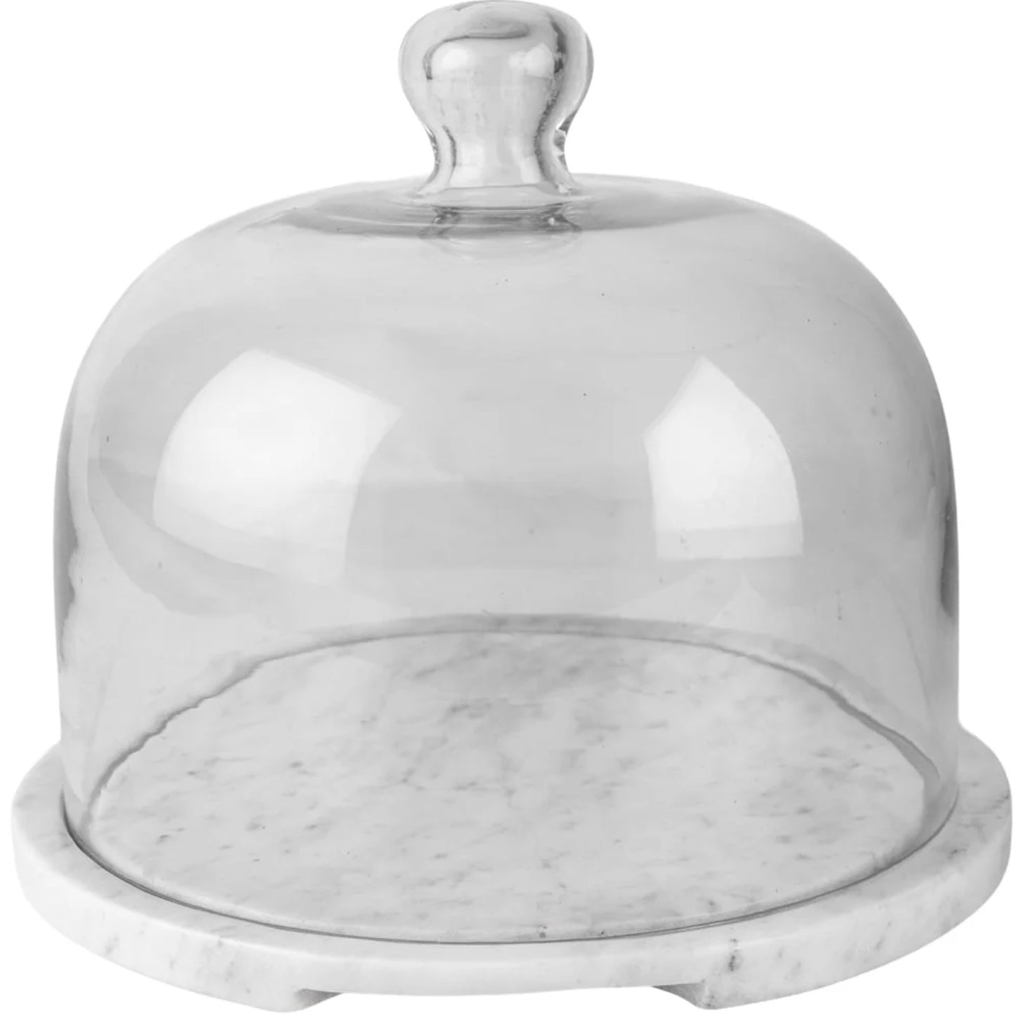 Glass Cloche with Marble Base
