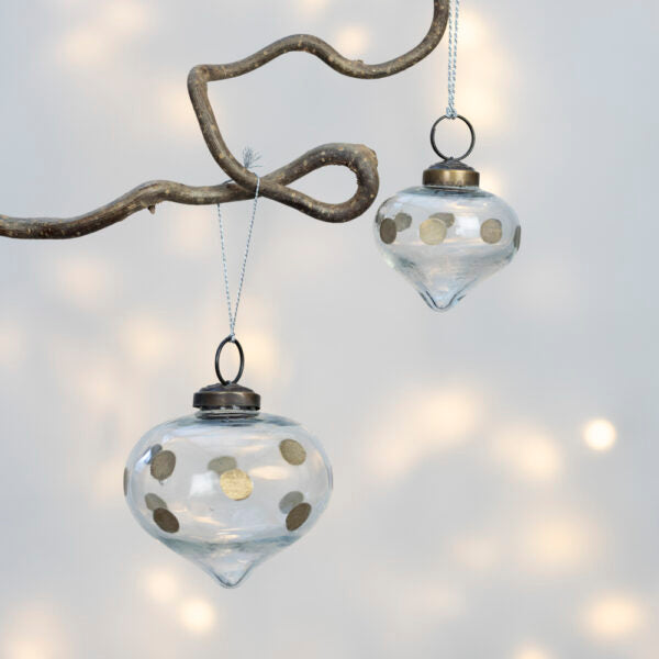 Gold spot onion bauble- large