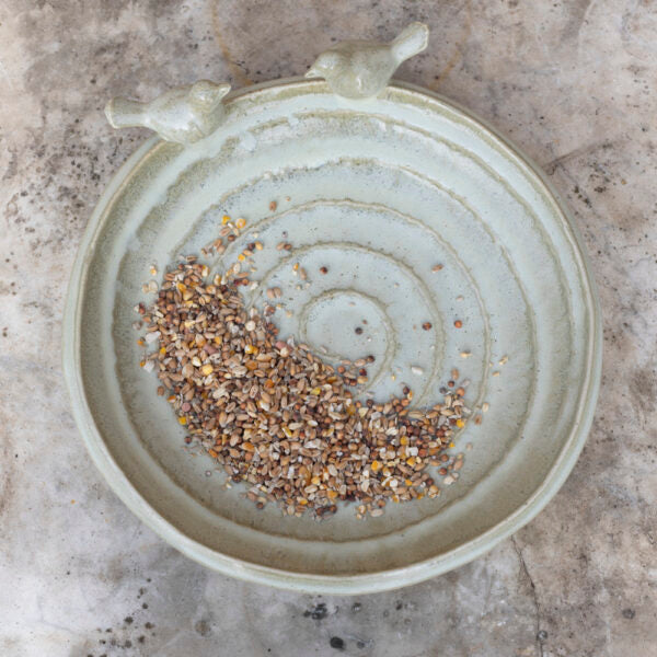 Ceramic bird bath