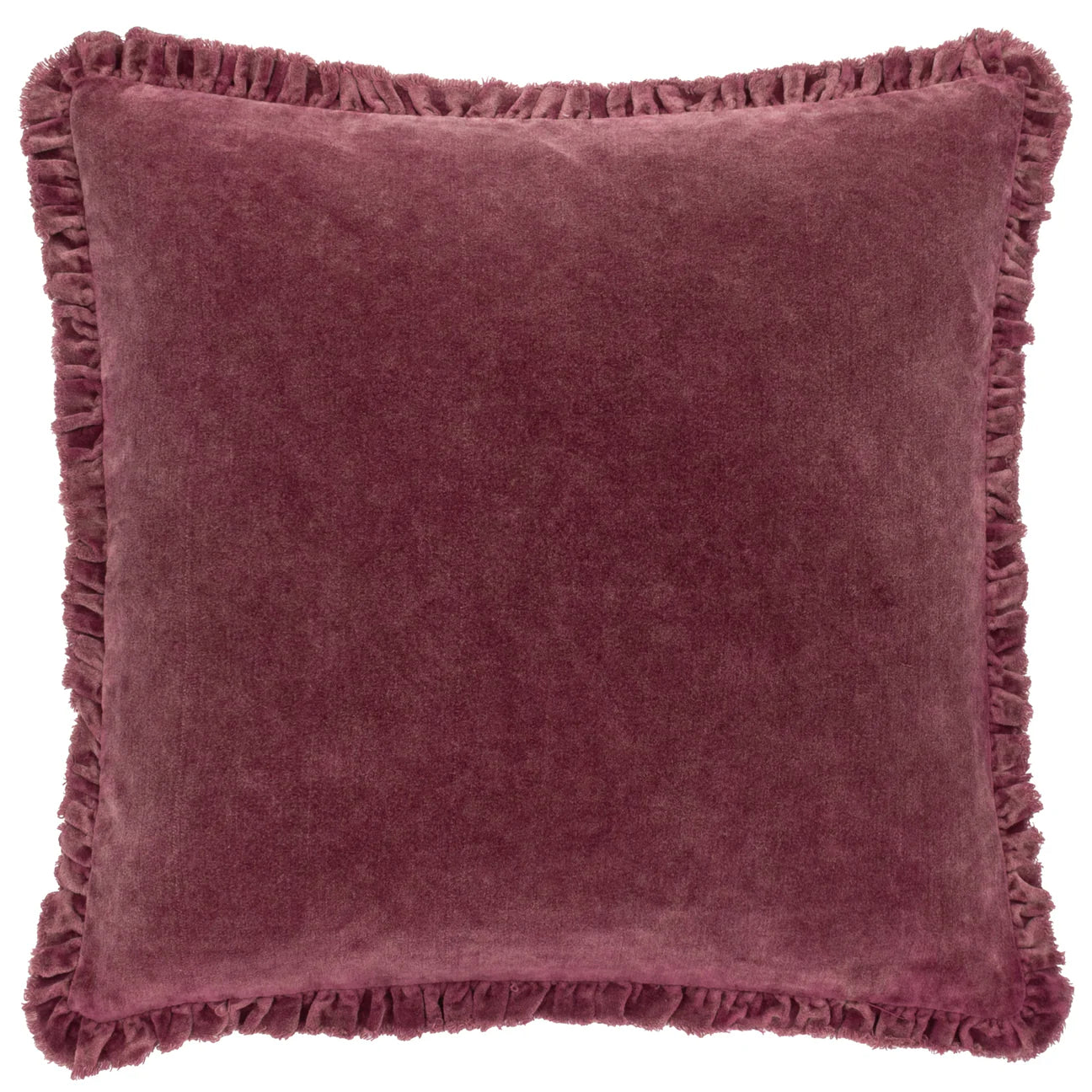 Bertie Velvet Cushion - Burnt Ruby