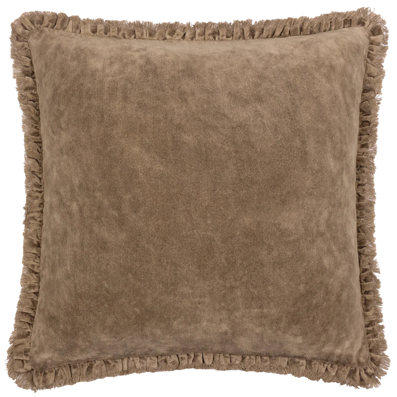 Bertie Velvet Cushion - Chocolate