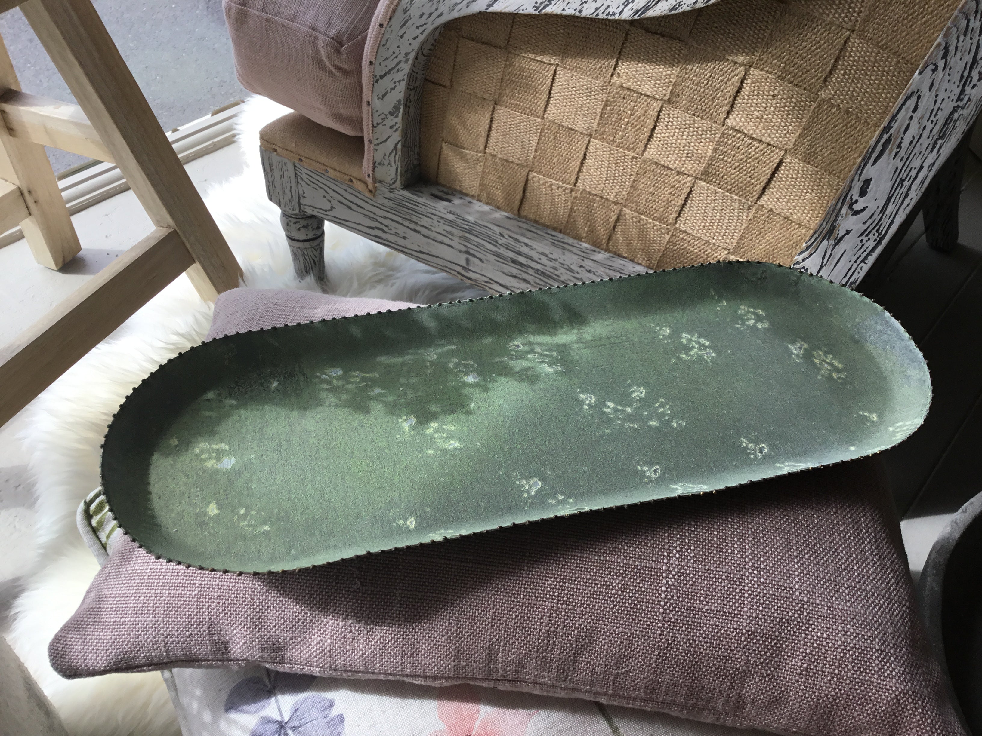 Bushwick Oblong Beaded Tray