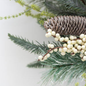 White Berry and Fircone Wreath