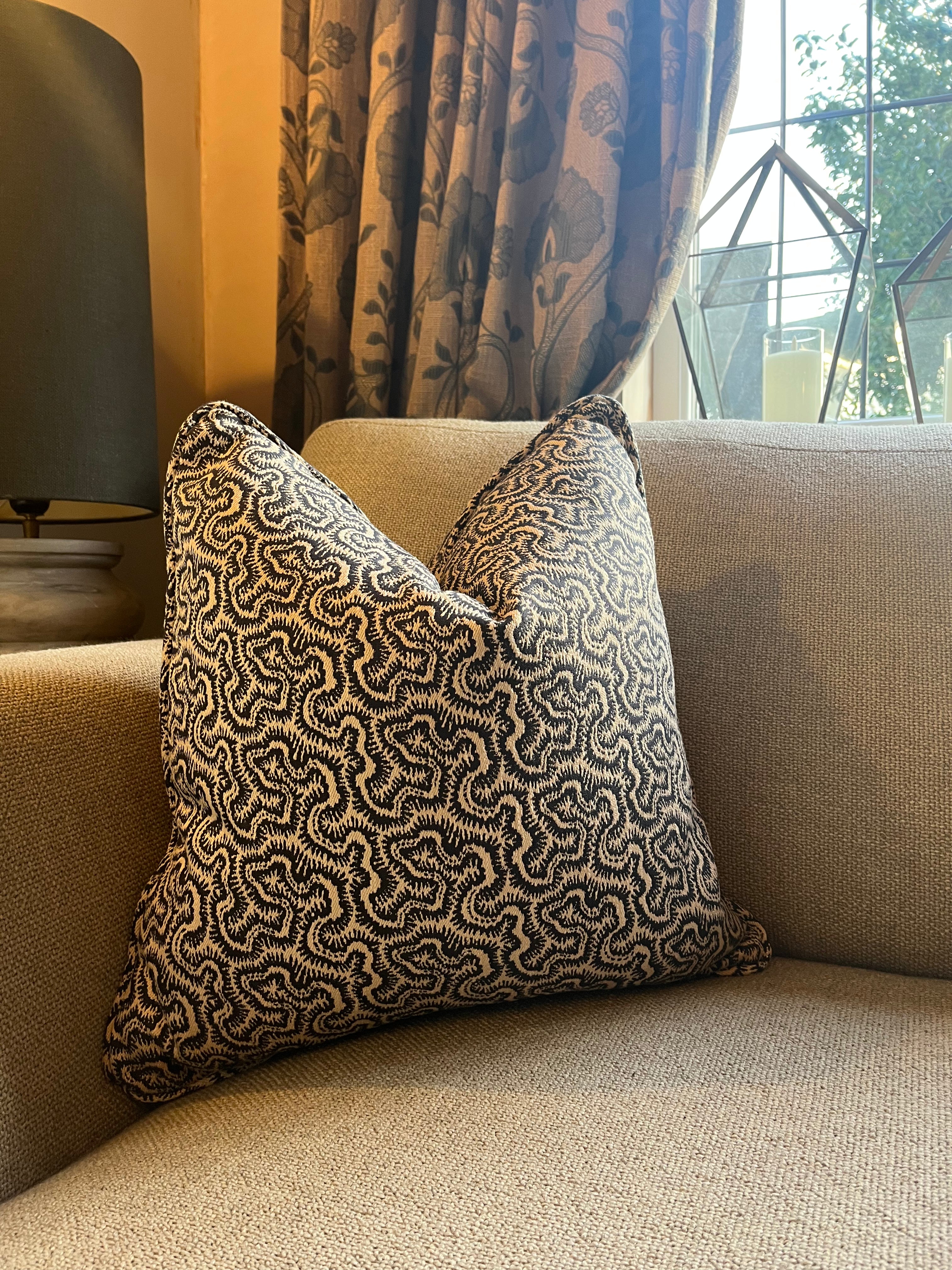 Bespoke - Linwood Polka Midnight Cushion