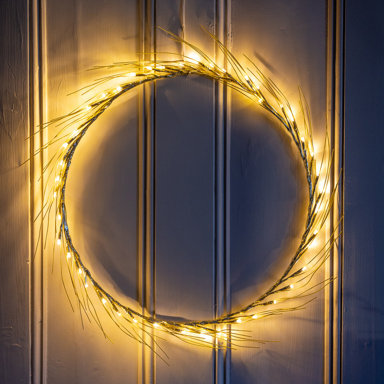 Halo Gold Wreath - 35cm (Battery)