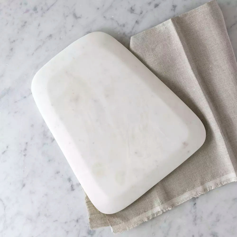 Large marble organic tray