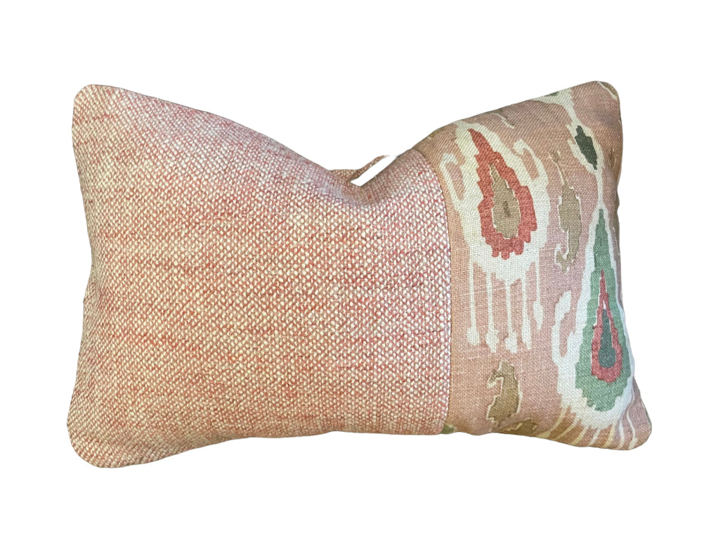 Bespoke Right- GP & J Baker lkat Patch Small Bolster Cushion