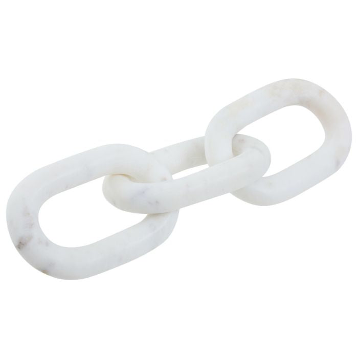 Nason White Marble Chain Sculpture