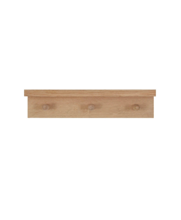 Hambledon Oak Peg Shelf - Small (3 Pegs)
