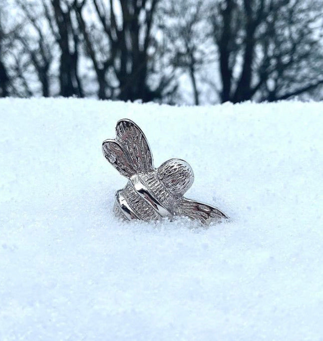 Silver Nickel Bee Knob