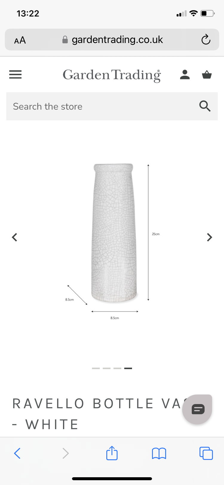 Ravello Bottle Vase - Beige Crackle Effect