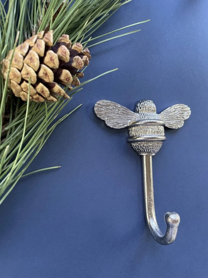 Bumblebee Coat Hook - Silver Nickel