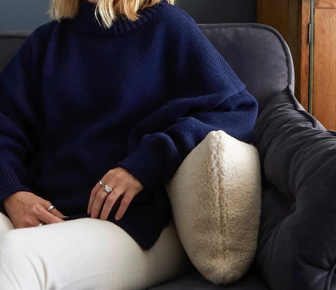 Chalk - Bertie Sherpa Oblong Cushion