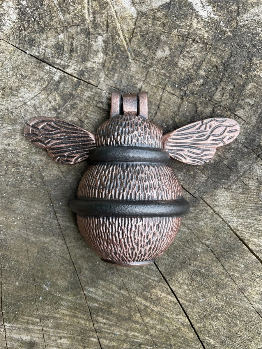 Door Knocker - Bumblebee (Antiqued Copper - Black Rings) BRASS060