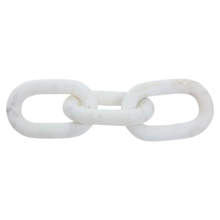 Nason White Marble Chain Sculpture