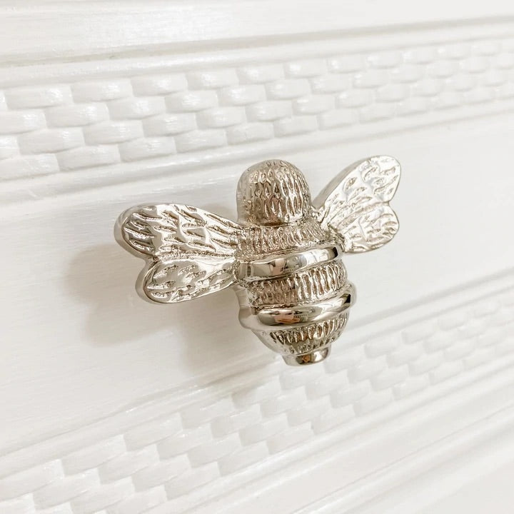 Silver Nickel Bee Knob
