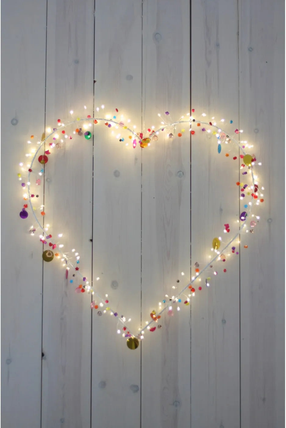 Folklore Heart Wreath - 55cm (Battery)