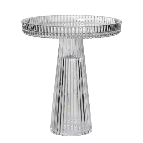 Ribbed Glass Display Stand - Large