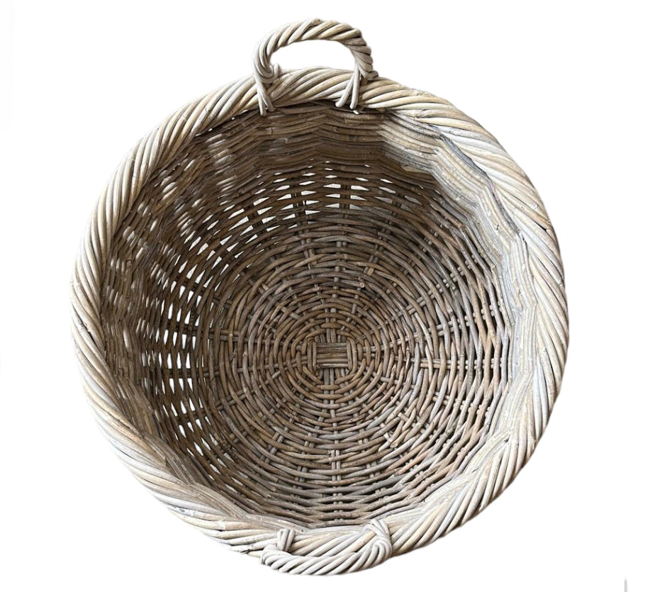 Kubu Round Rattan Belly Basket - Large